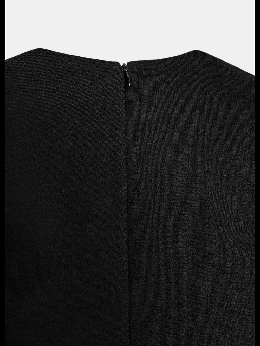 NWT Zara Black Cap-Sleeve Ruffle-Hem Dress - Picture 6 of 9